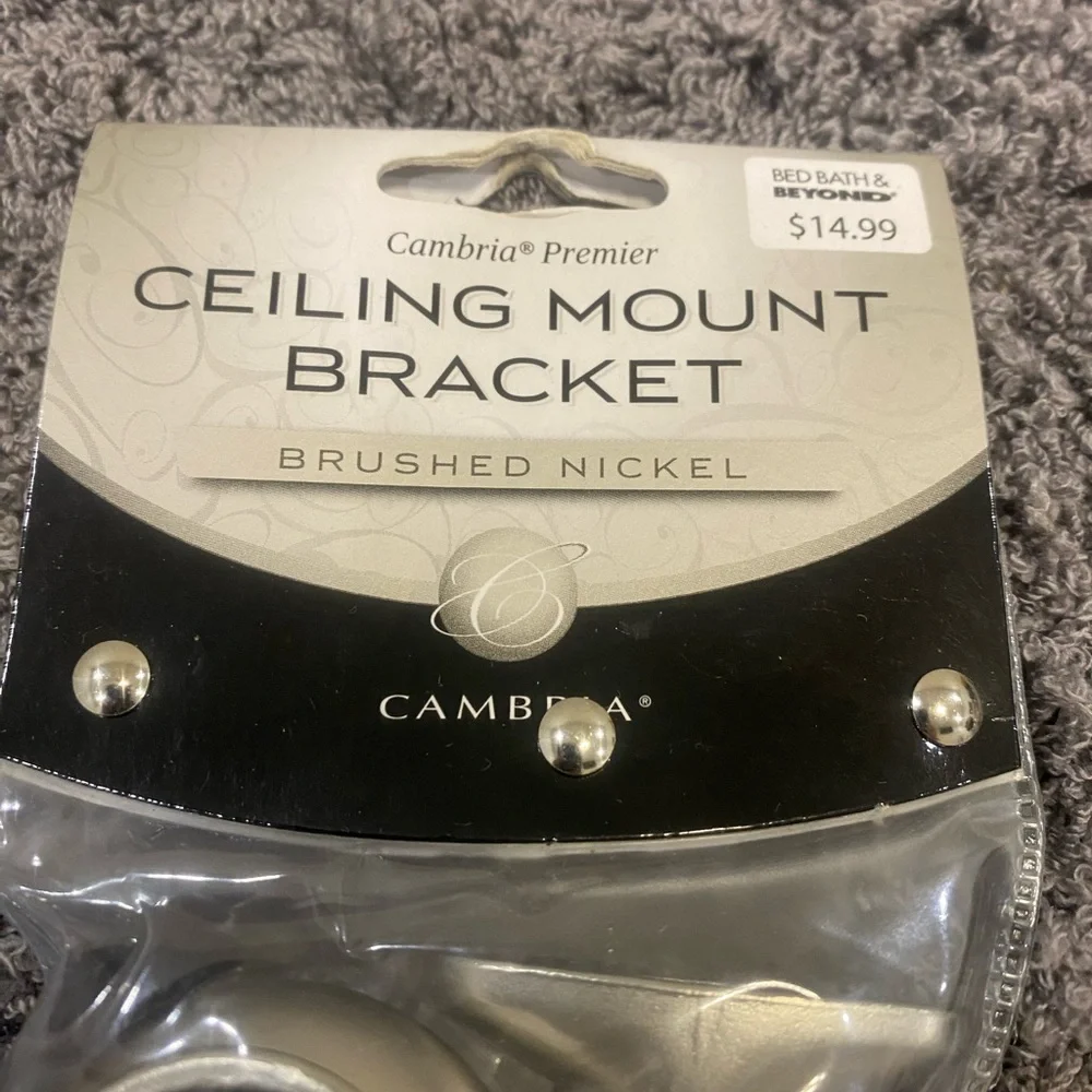 Cambria Brushed Nickel Ceiling Mount Bracket - Brushed Nickel (Set of 2)